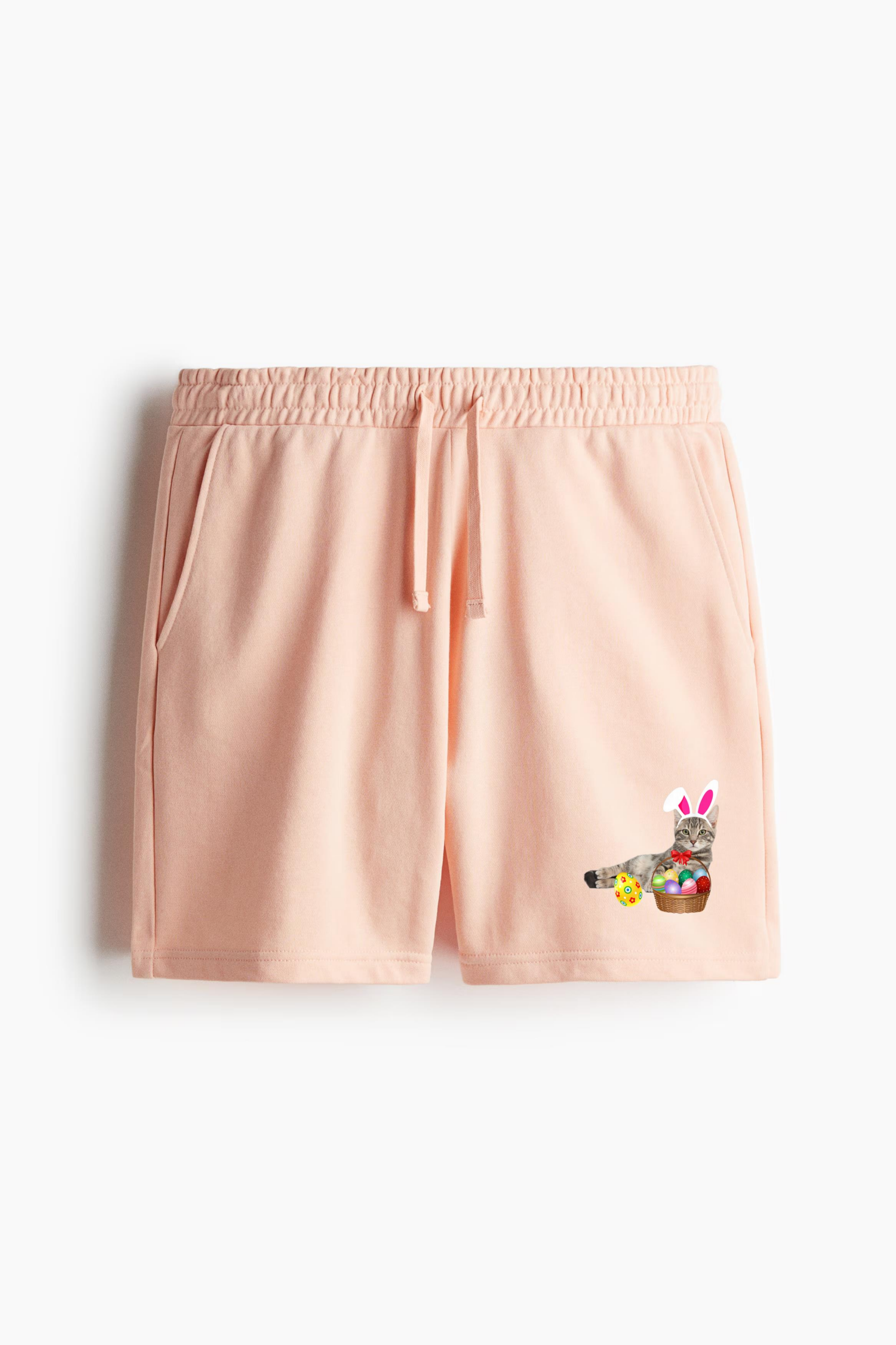 Easter Cat Funny Bunny Ears Eggs Relaxed-Fit Shorts