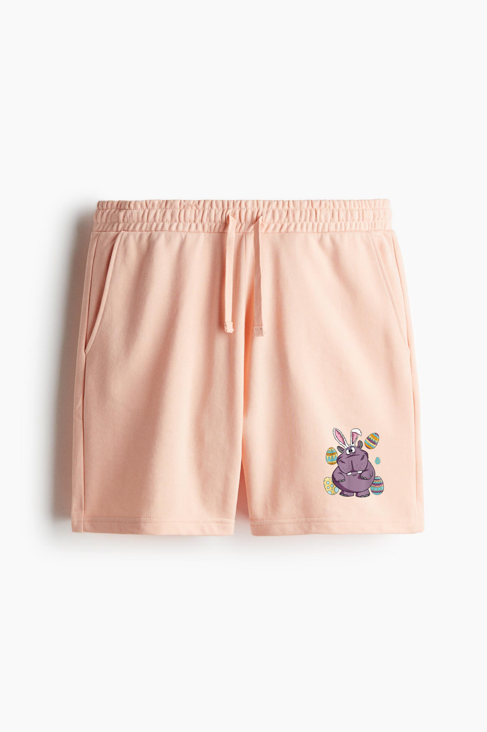 Funny Hippo Wearing Rabbit Bunny Ears Easter Sunday Relaxed-Fit Shorts