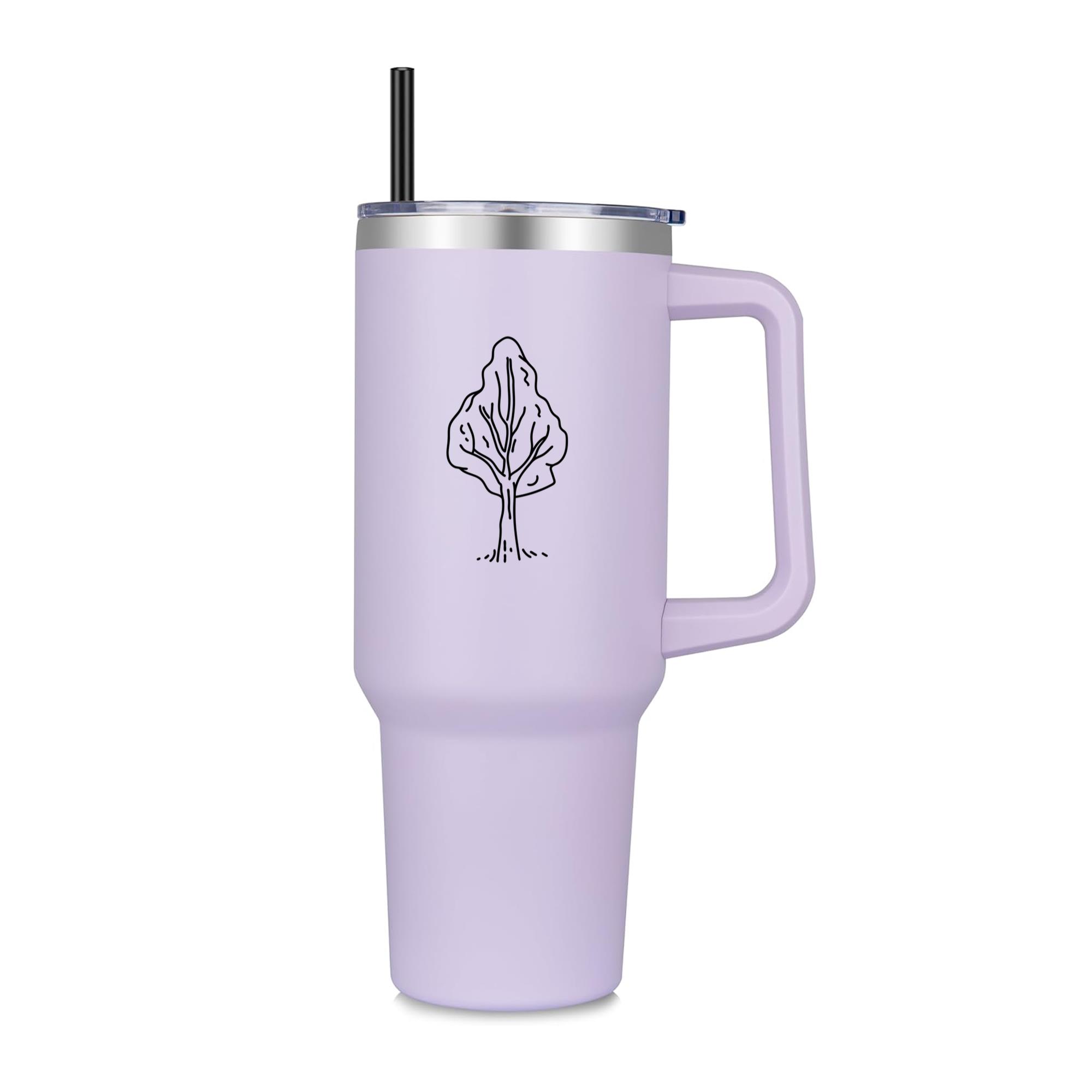 Simple Stroke Tall Tree 40oz Stainless Steel Tumbler