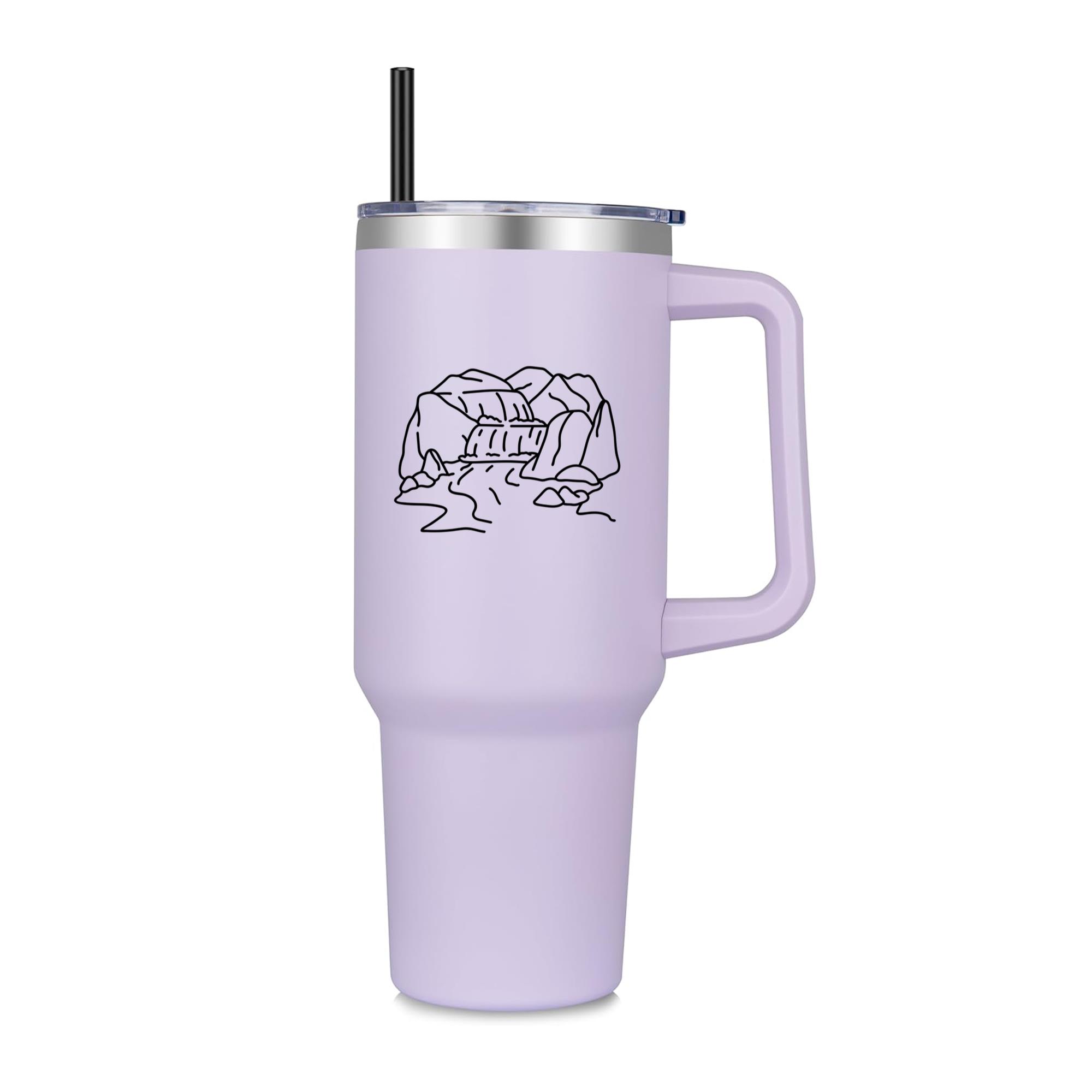 Simple Stroke Waterfall 40oz Stainless Steel Tumbler