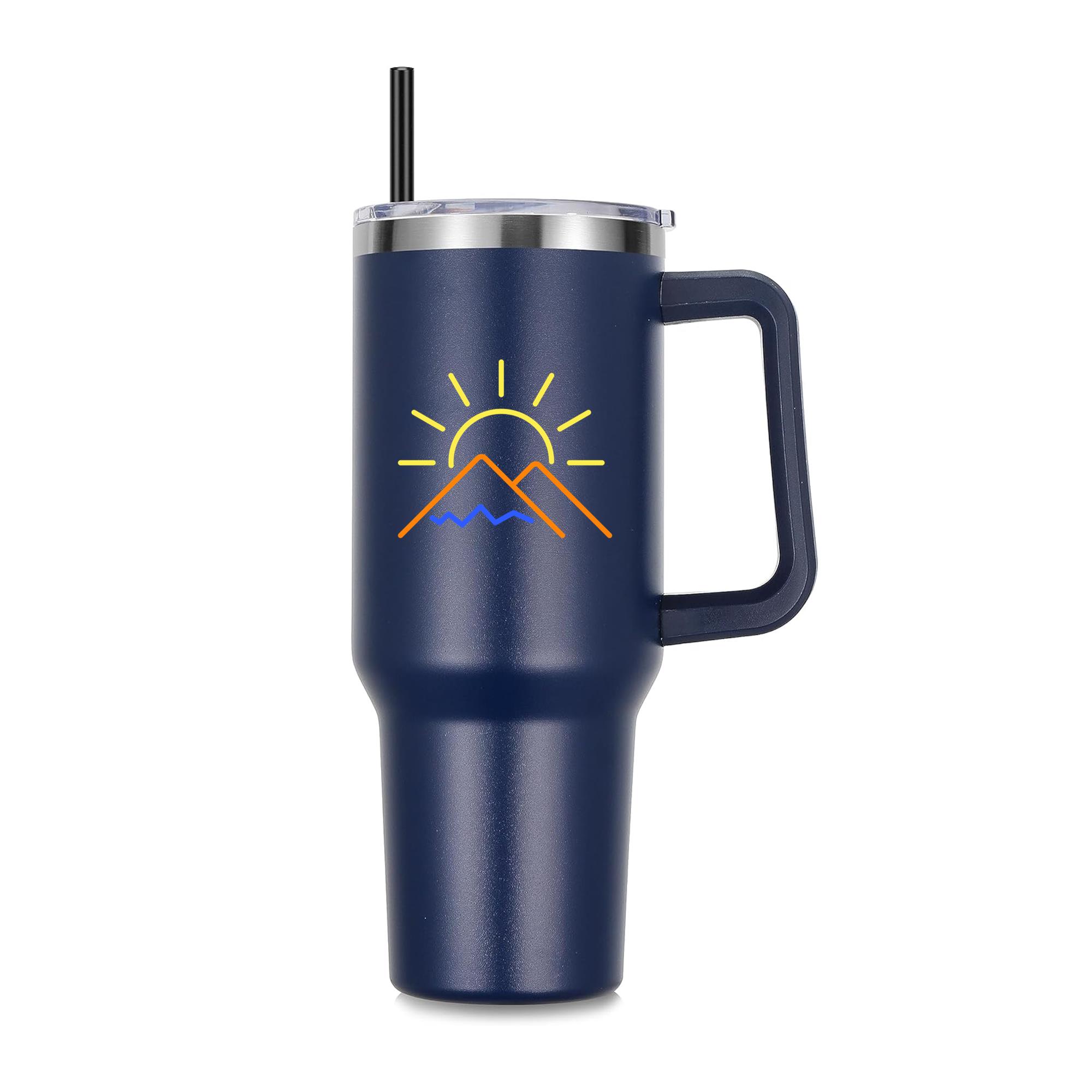 Simple Weather Pictogram 40oz Stainless Steel Tumbler - Image 4