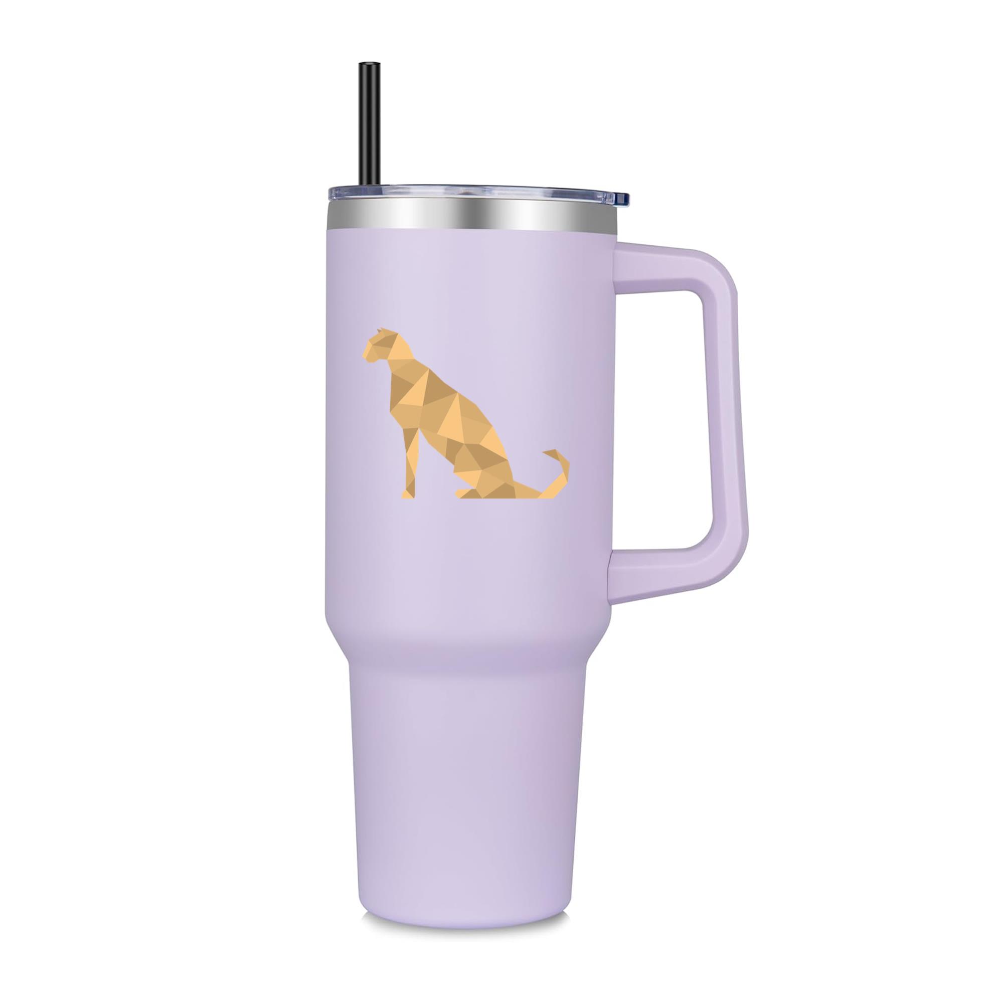 Sitting Polygonal Color Cougar 40oz Stainless Steel Tumbler