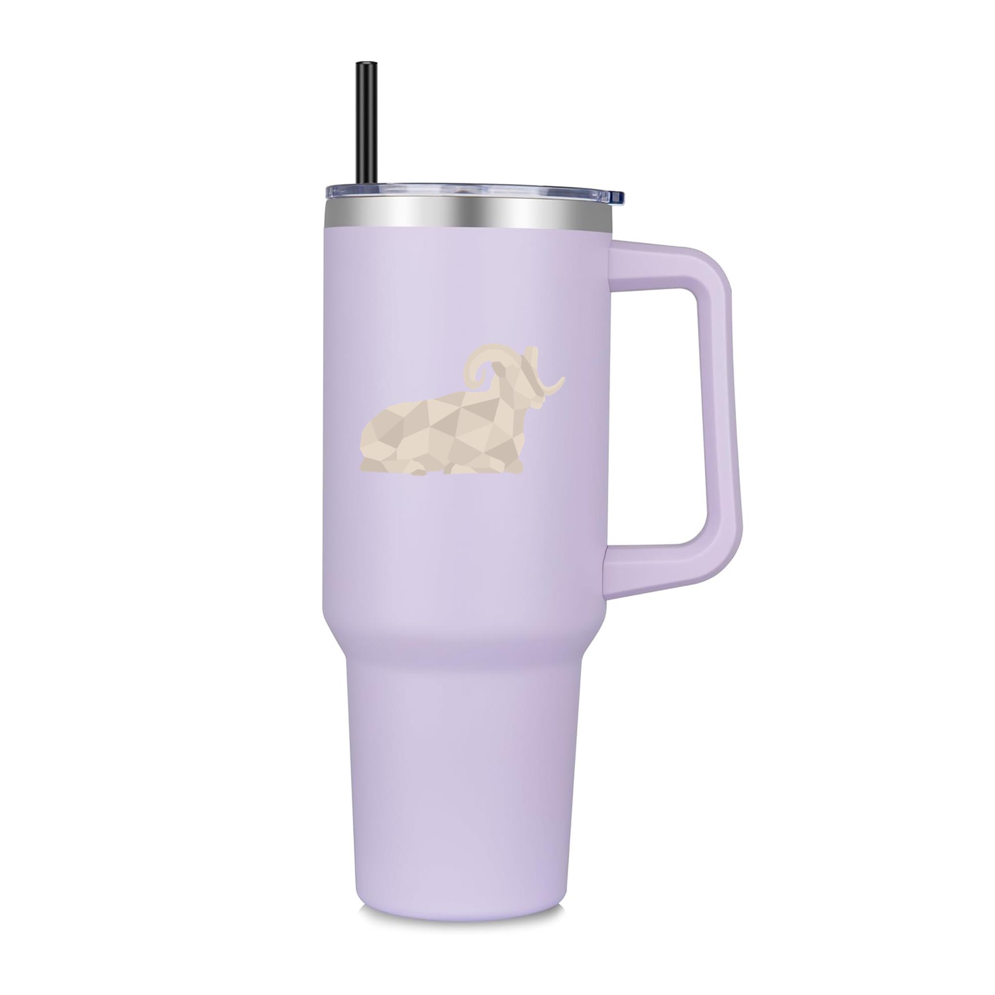 Sitting Polygonal Color Ram 40oz Stainless Steel Tumbler