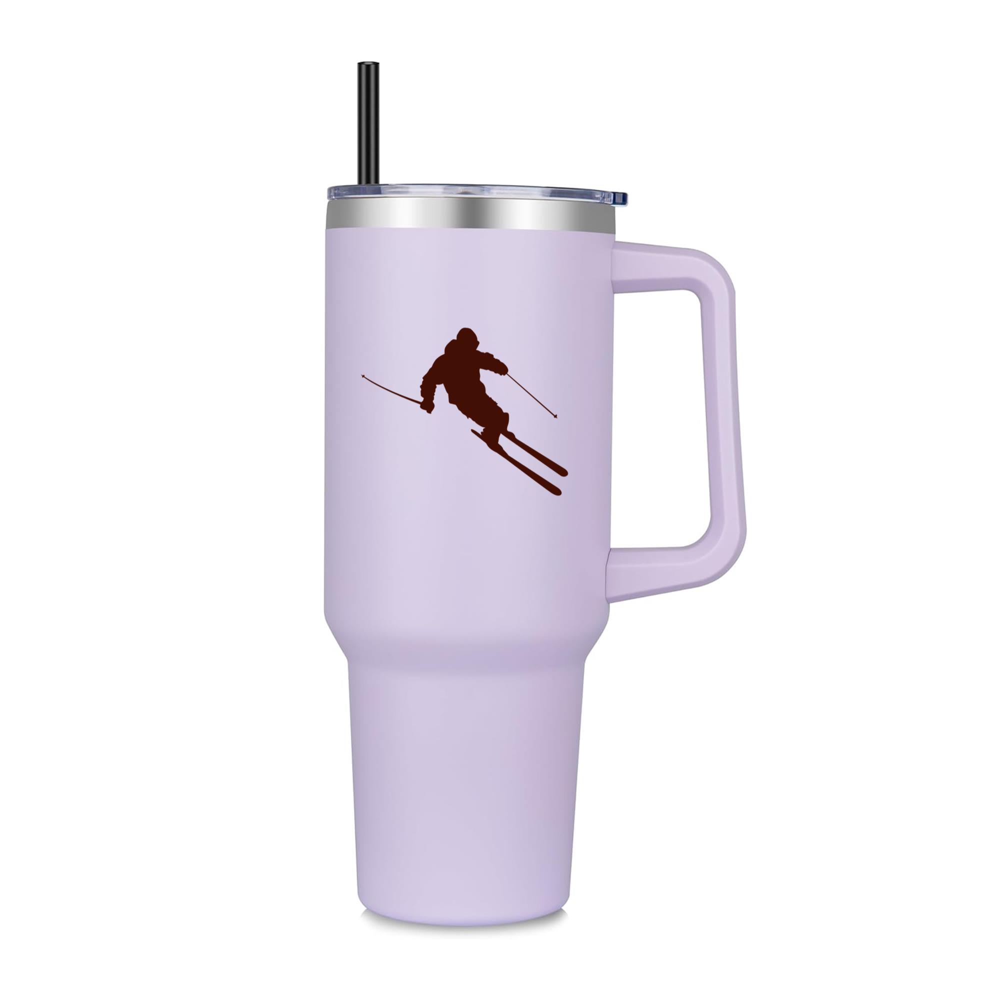 Ski Mountain Downhill 40oz Stainless Steel Tumbler