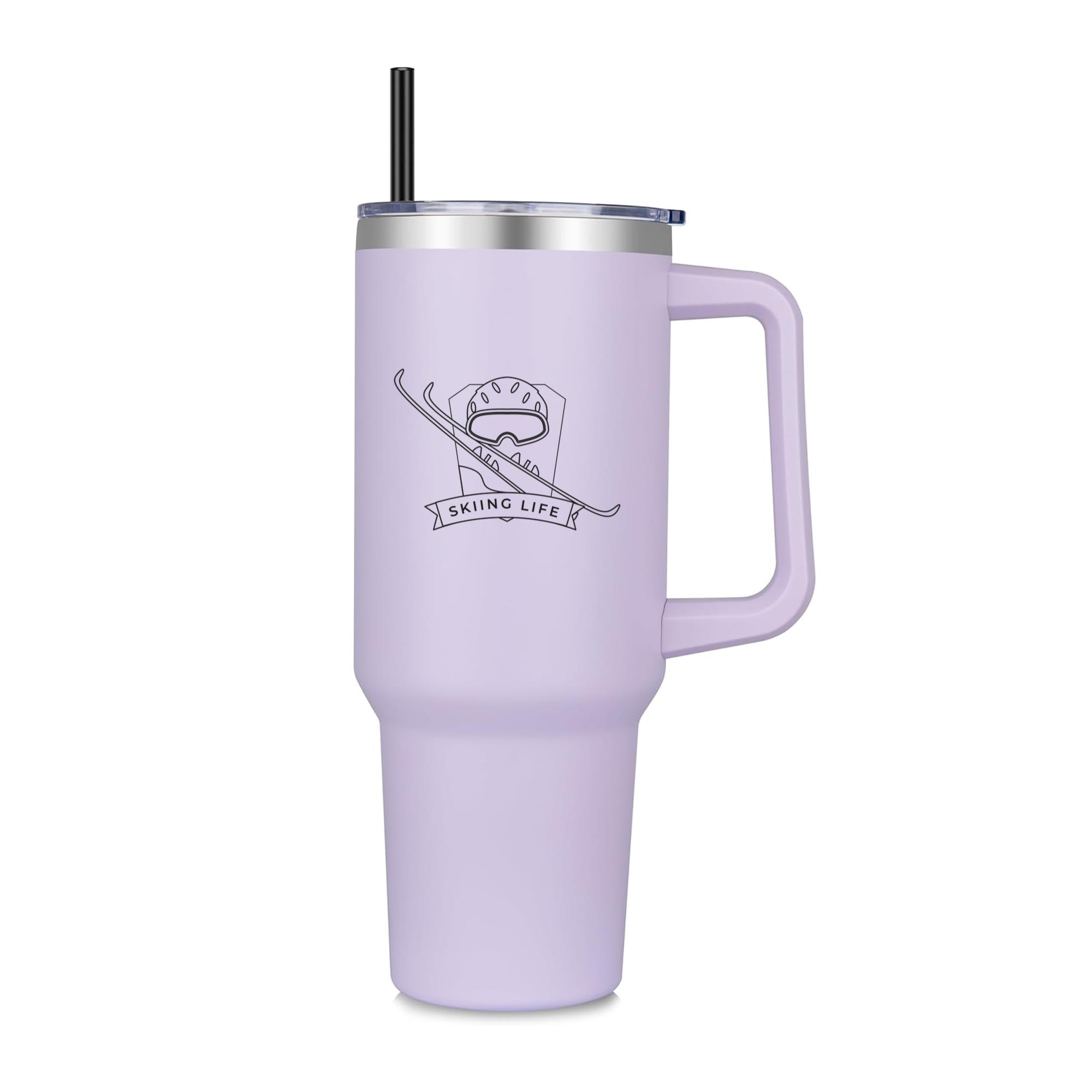 Skiing Life Mask Ski Badge Stroke 40oz Stainless Steel Tumbler