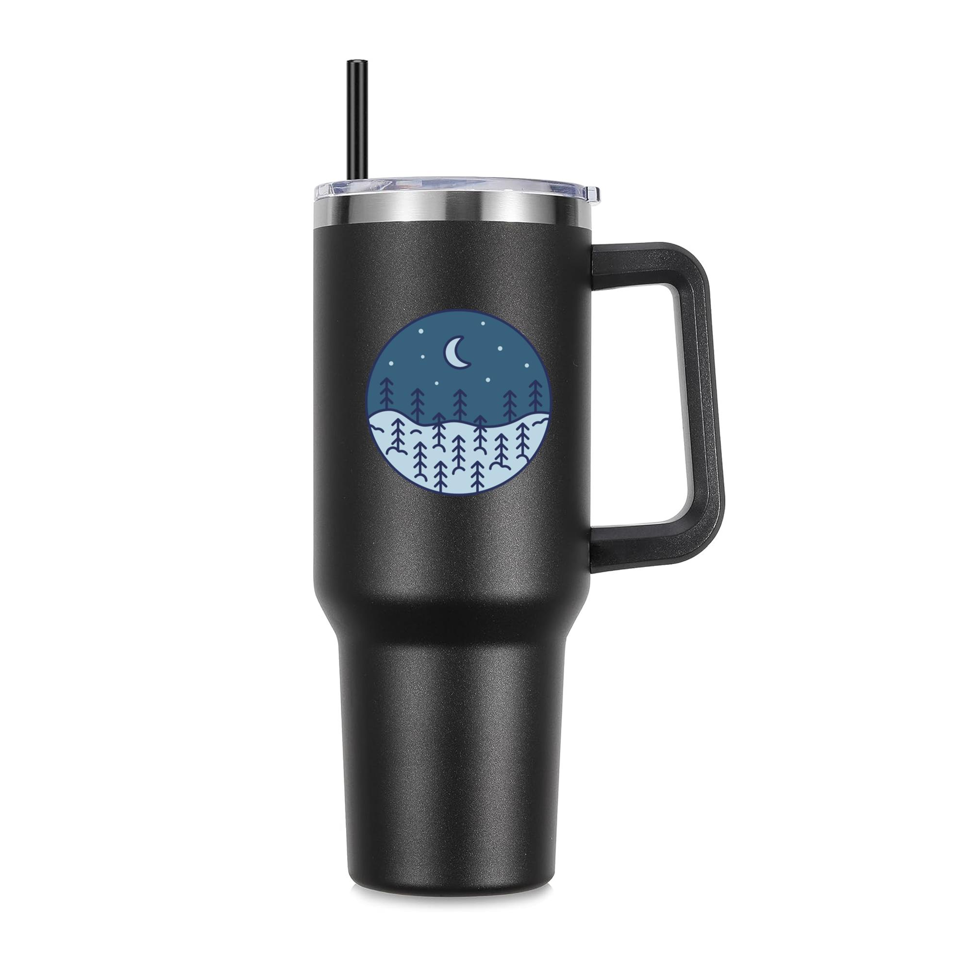 Snow Landscape Moon 40oz Stainless Steel Tumbler - Image 3
