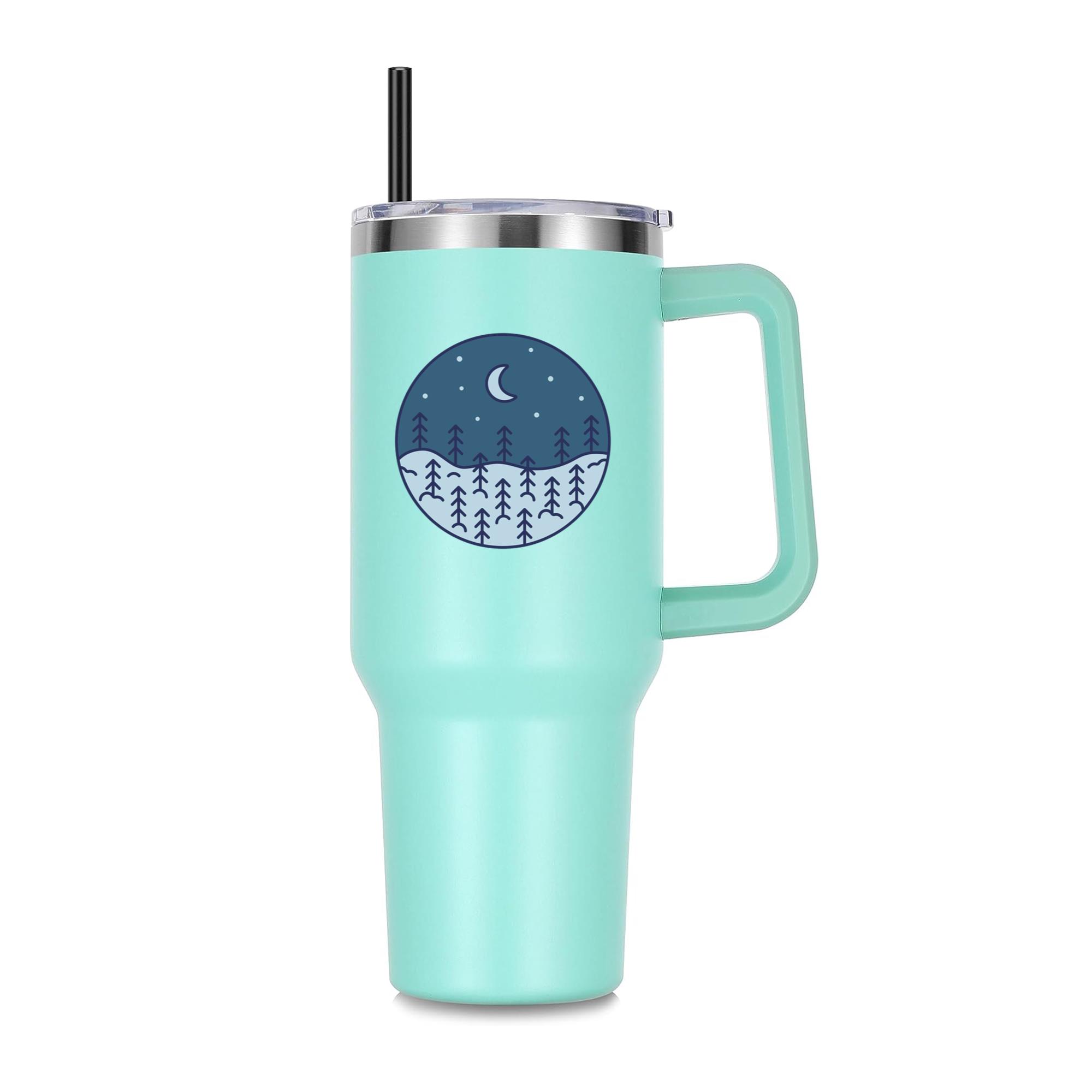 Snow Landscape Moon 40oz Stainless Steel Tumbler - Image 2