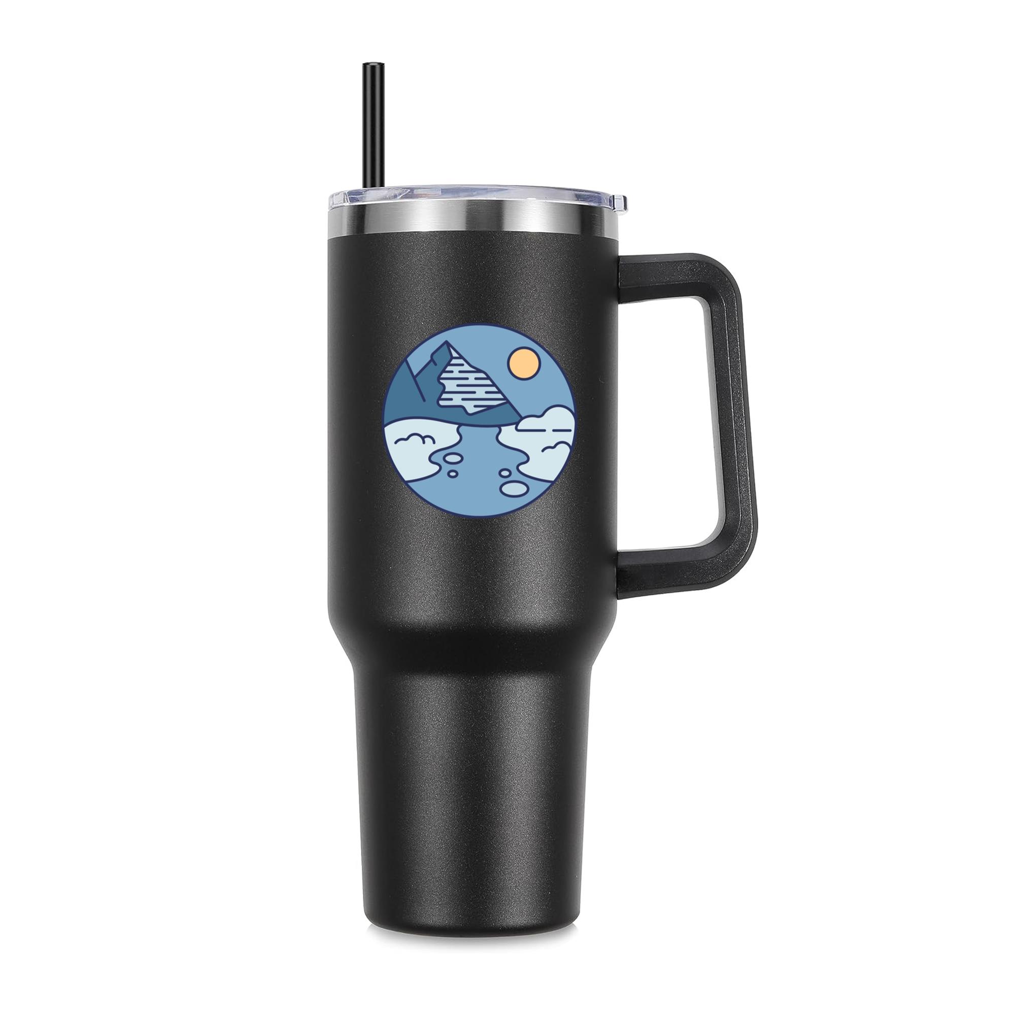 Snow Landscape Mountain 40oz Stainless Steel Tumbler - Image 3