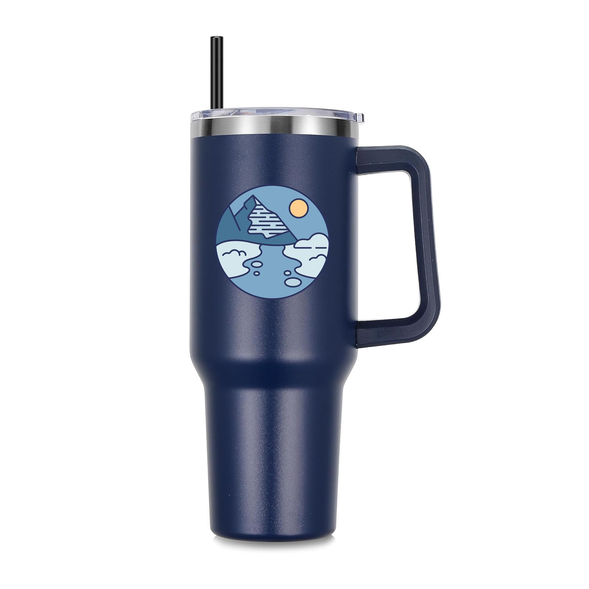 Snow Landscape Mountain 40oz Stainless Steel Tumbler - Image 4