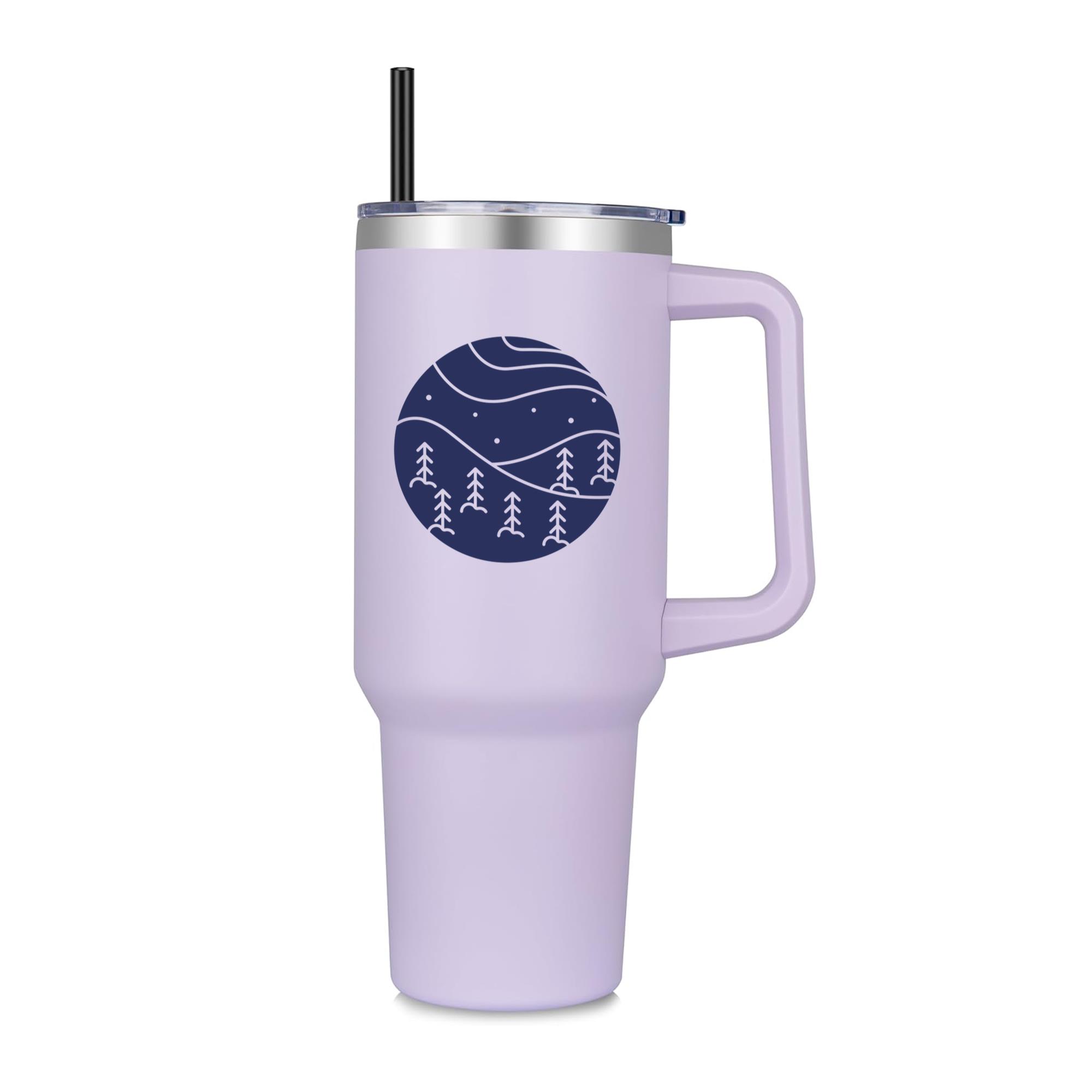 Snow Landscape Silhouette 40oz Stainless Steel Tumbler