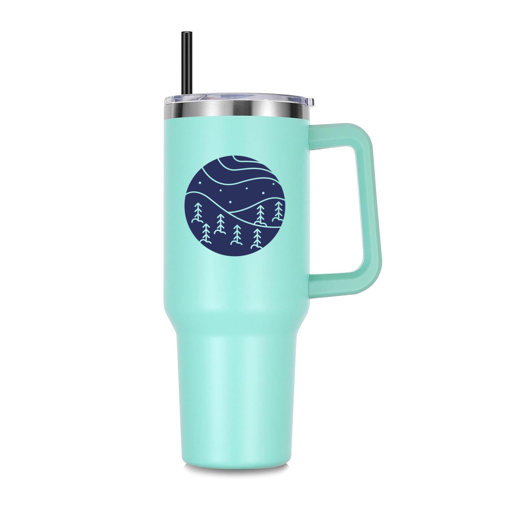 Snow Landscape Silhouette 40oz Stainless Steel Tumbler - Image 2