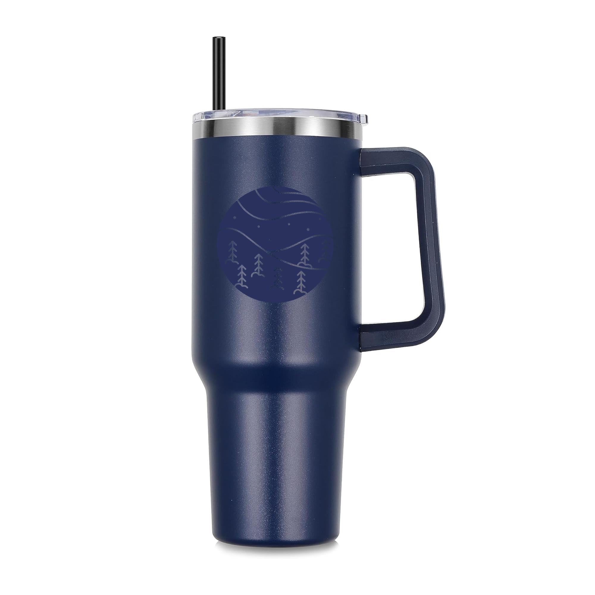 Snow Landscape Silhouette 40oz Stainless Steel Tumbler - Image 4