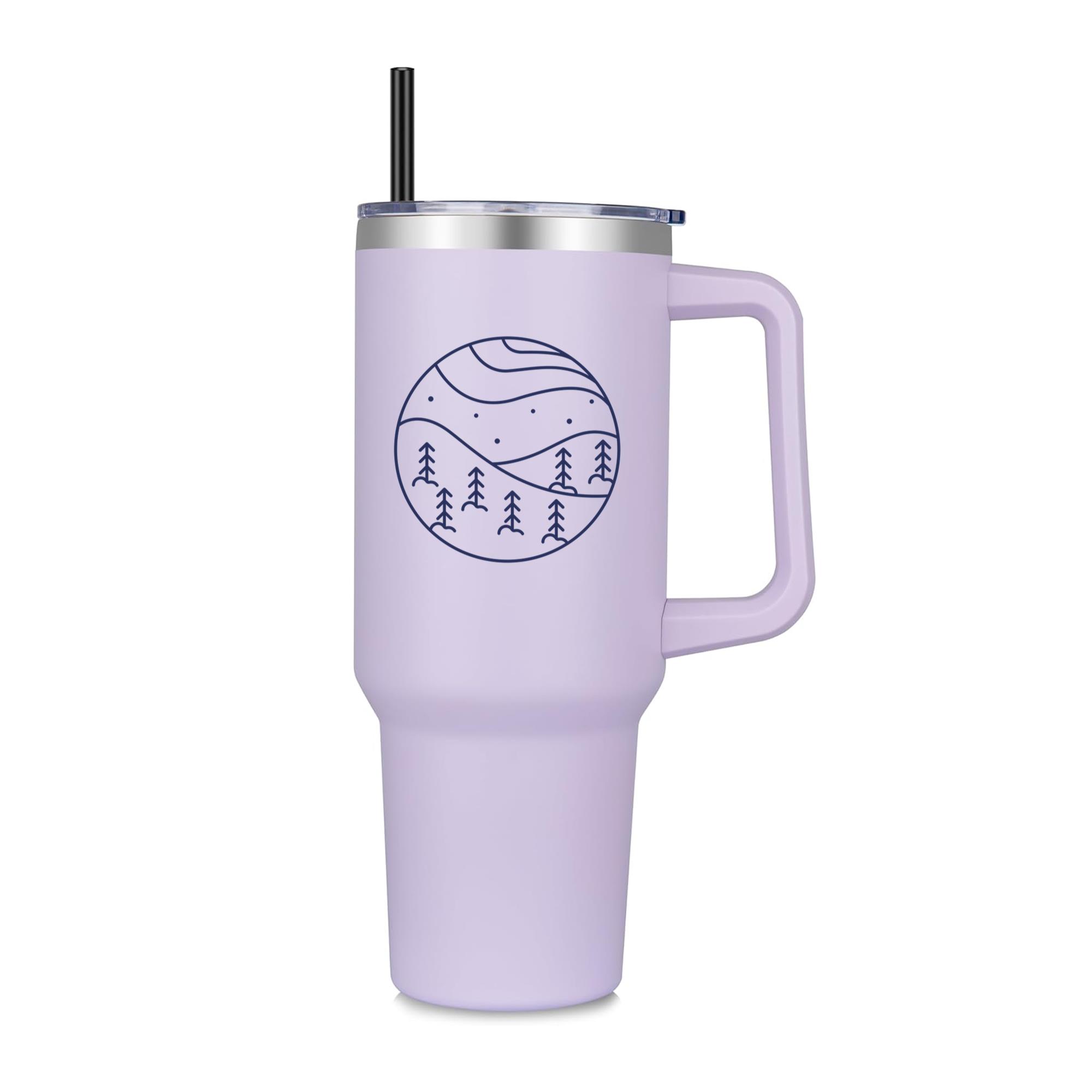 Snow Landscape Stroke 40oz Stainless Steel Tumbler