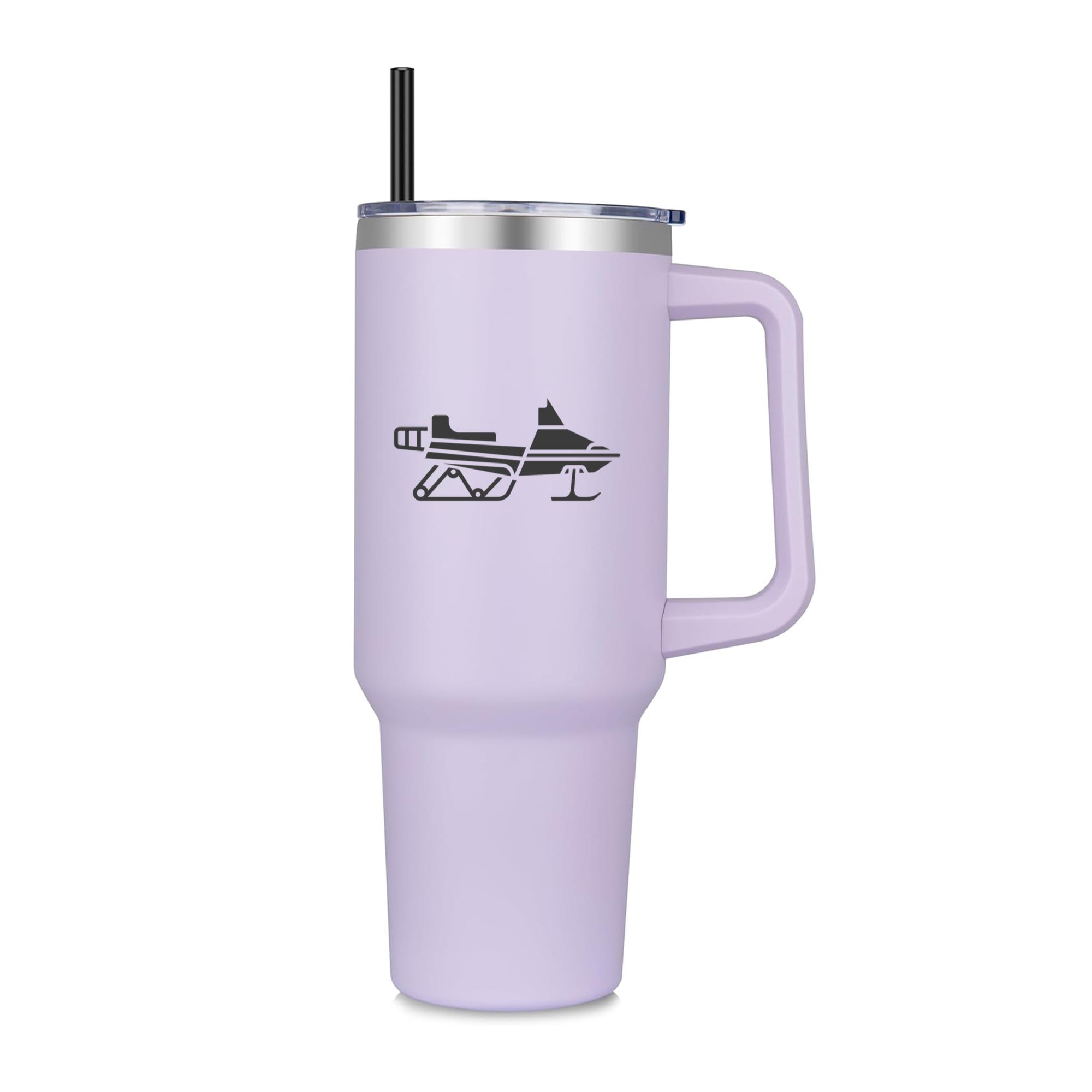 Snowmobile Side Silhouette 40oz Stainless Steel Tumbler