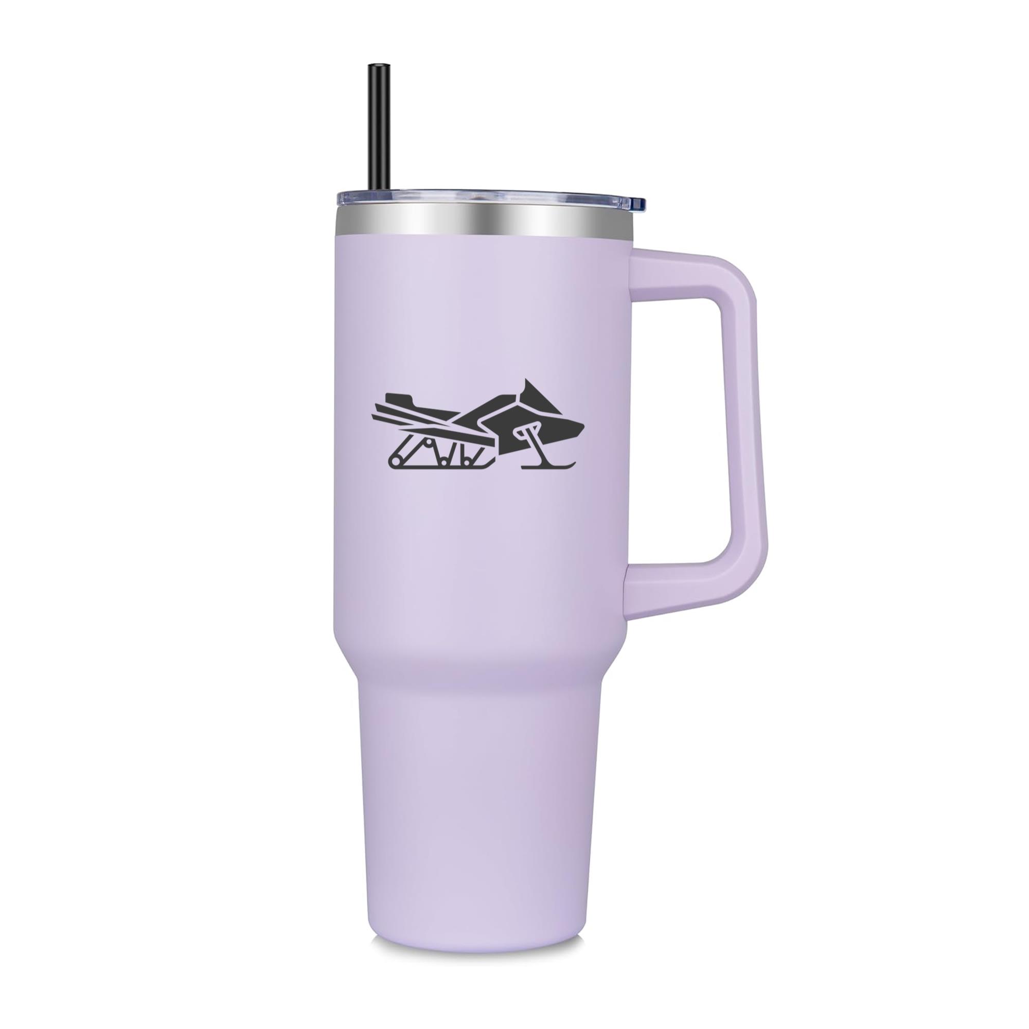 Snowmobile Silhouette Side 40oz Stainless Steel Tumbler