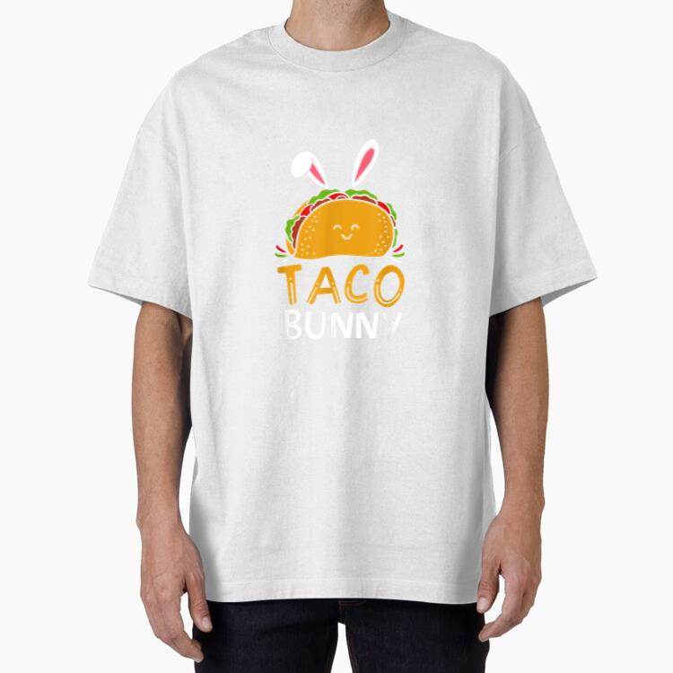 Taco Bar With Bunny Ears Easter Taco Rabbit Mexican Foodie Cotton T-Shirt