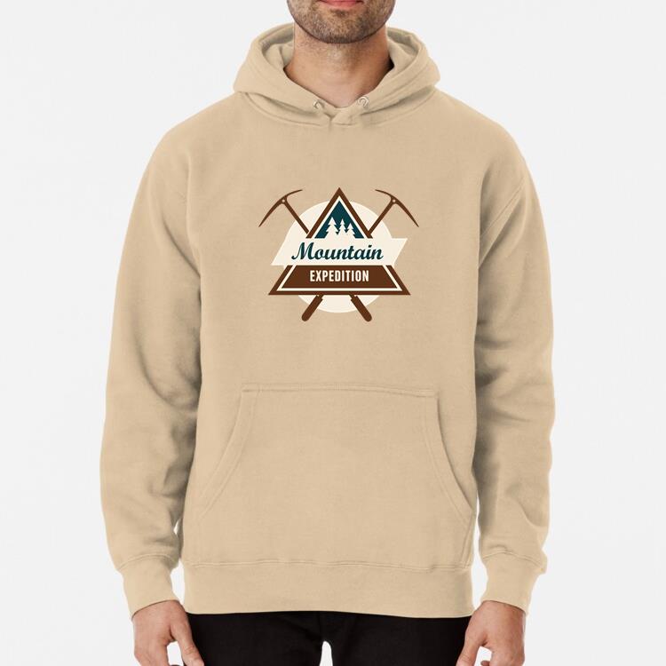 Triangled Mountain Expedition Badge Classic Unisex Hoodie