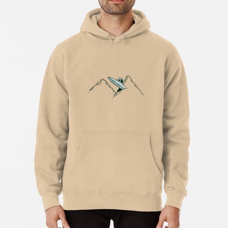 Ufo In Mountains Classic Unisex Hoodie