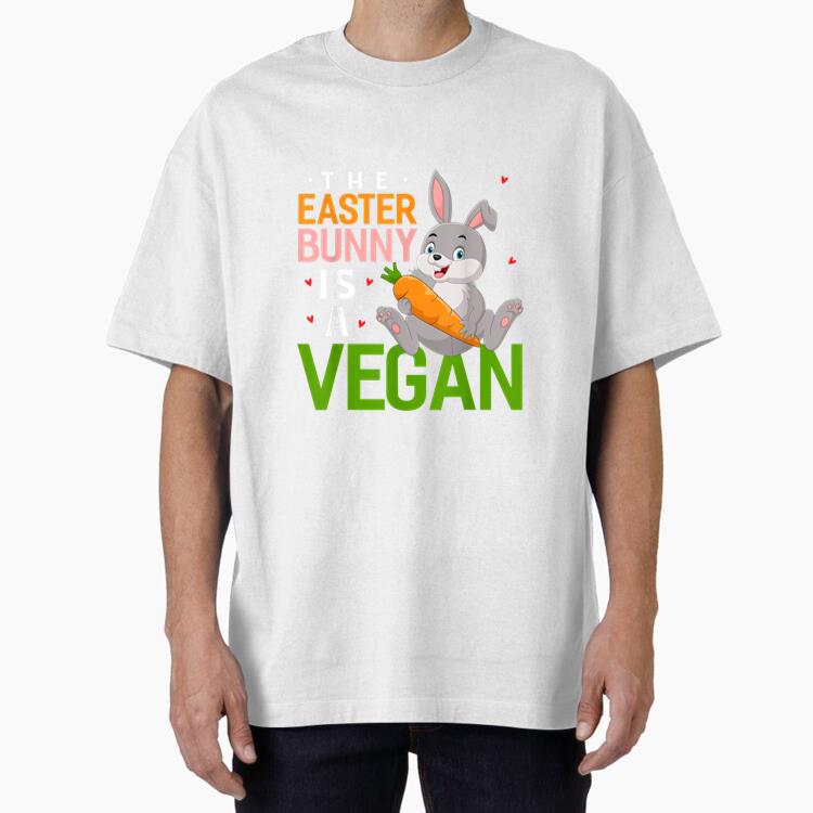Vegan Easter Bunny Cotton T-Shirt 