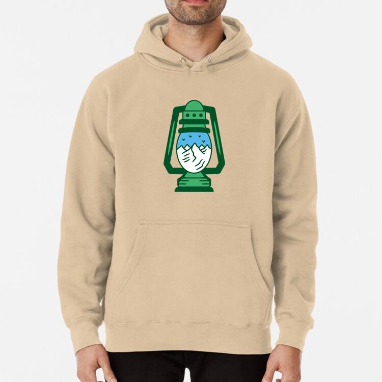 Vintage Lantern With Mountain And Sky Scene Classic Unisex Hoodie