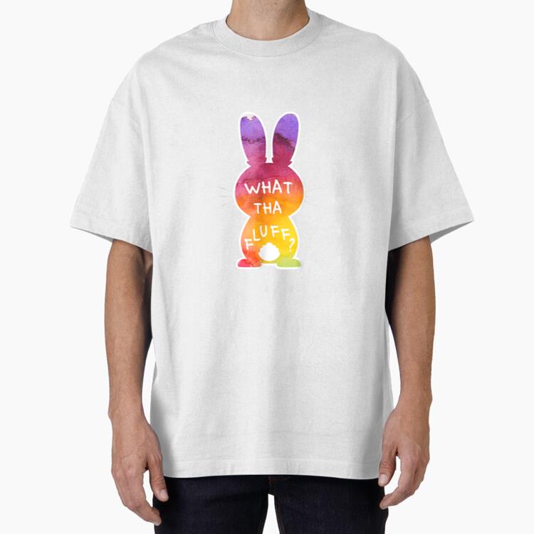 What Tha Fluff Tie Dye Easter Bunny Cotton T-Shirt 