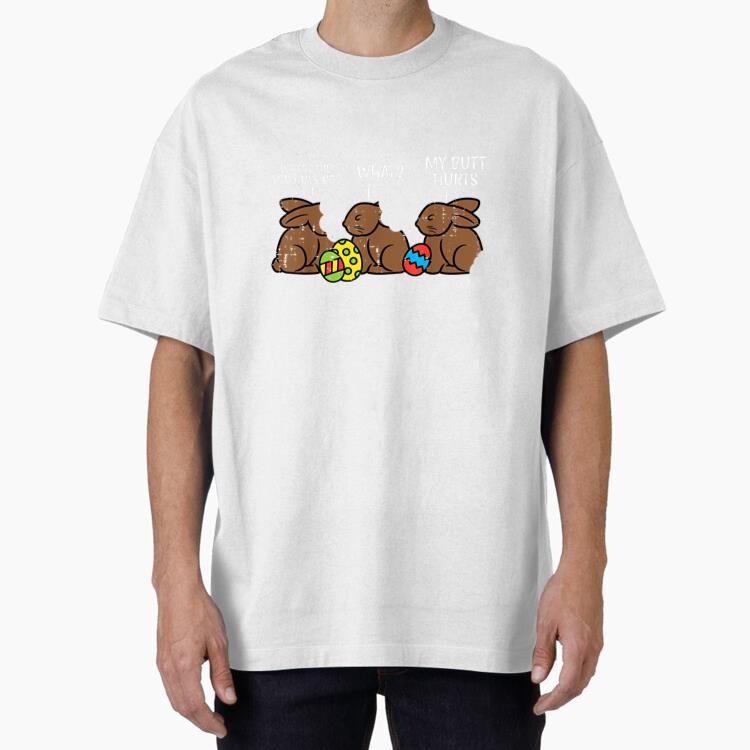 Where Did You Guys Go Chocolate Bunny Easter Day Cotton T-Shirt 