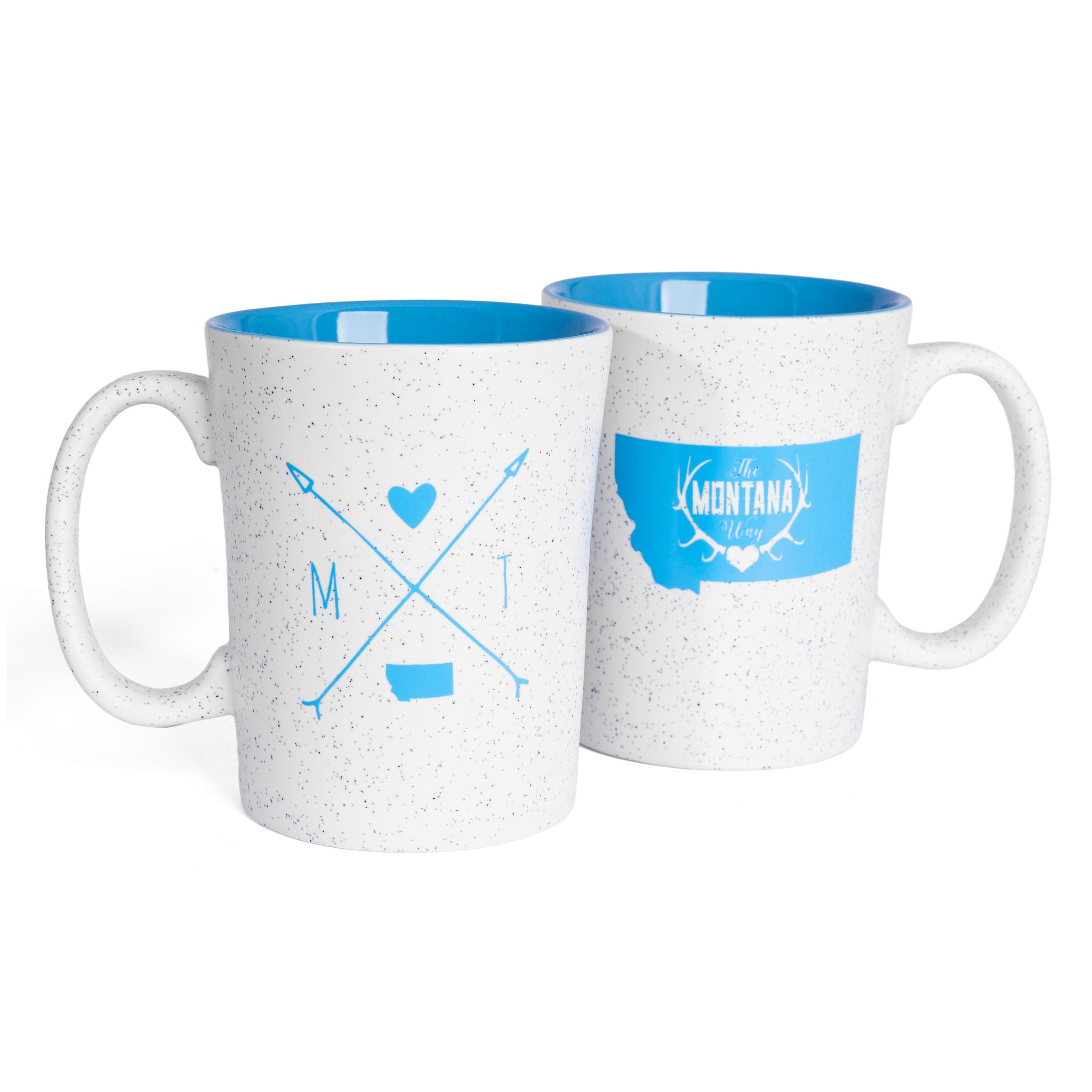 Montana Love Speckle Mug in Aqua